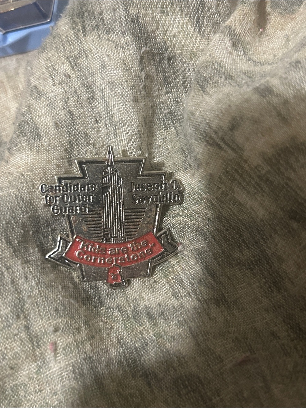 Vintage Kiwanis International NY Pin - Candidate Joseph C Savaglio